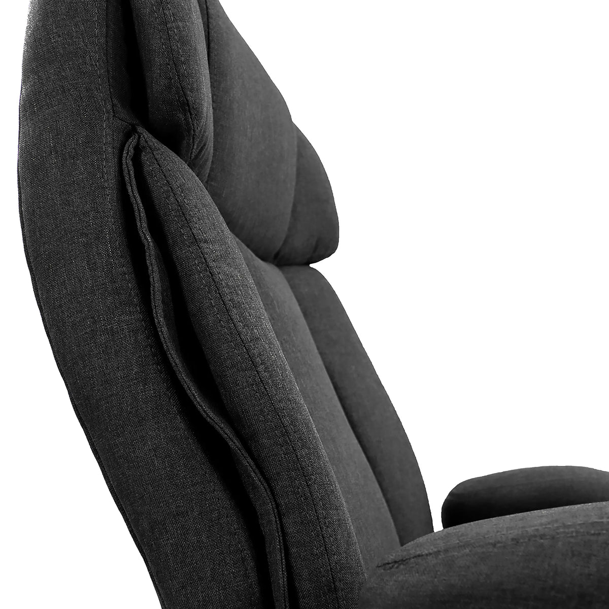 Side padding of the backrest of the Swivel Chair BUILDER XXL I in black fabric by hjh OFFICE