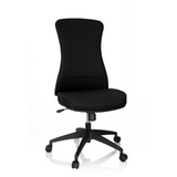 Black Professional Office Chair OFFICE XT with star base and five castors by hjh OFFICE – 360-degree view (front view 20°)