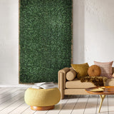 Green Plant mat LEAFLUXE 1 as vertical wall decoration in a living room by hjh LIVING