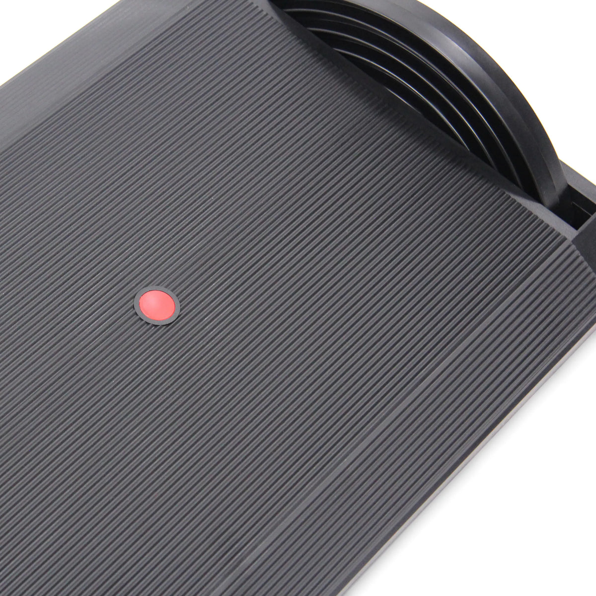 Targeted surface structure with red button of the Footrest PODI I by hjh OFFICE
