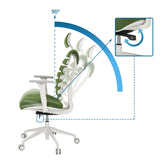 Adjustable backrest tilt angle up to 90° of the Professional Office Chair ERGO LINE W by hjh OFFICE