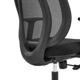 Mesh backrest with black frame of the Filaro Professional Office Chair by hjh OFFICE