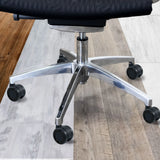 Five-star base with black castors 5x ROLO COLOR 60 11mm/60mm for hard floors by hjh OFFICE