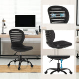 Black Home Office Chair CASLA with breathable backrest and gas lift by hjh OFFICE