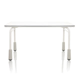 Light grey Desk – Children KID GRO T with white frame and grey feet by hjh OFFICE – 360-degree view (front view 0°)