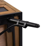 Black cable grommet on the CONTINENTO S Sideboard in wood look by hjh LIVING