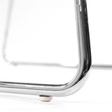Chrome sled base with plastic glides on the upholstered chair DESIGNIA V by hjh OFFICE