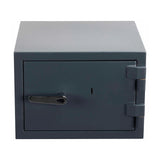 Anthracite Safe Compact Pro with a door handle and a lock cylinder by hjh OFFICE