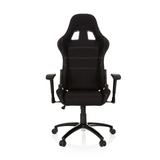 Black Gaming chair GAME FORCE with headrest, armrests and five-caster base by hjh OFFICE – 360-degree view (front view 0°)