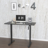 Black standing desk STAND CR with crank mechanism on the right side by hjh OFFICE