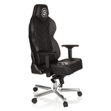 Black Gaming chair GAMEBREAKER COLOSSUS with armrests and a glossy five-caster base by hjh OFFICE – 360-degree view (front three-quarter view 60°)
