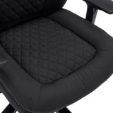 Quilted structure of the black fabric upholstery on the seat of the XXL Pullmann Gen2 swivel chair by hjh OFFICE