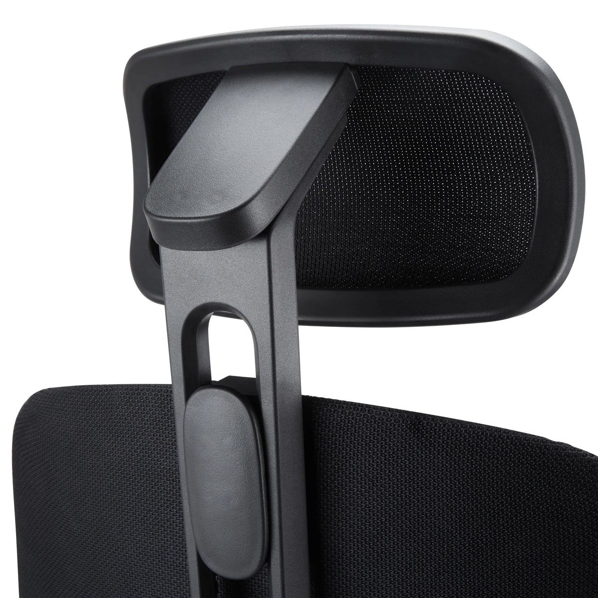 Headrest with mesh cover and black frame of the Professional Office Chair Skandis Pro by hjh OFFICE