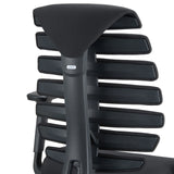 Backrest of the ERGO LINE II Professional Office Chair in black with horizontal upholstered elements by hjh OFFICE