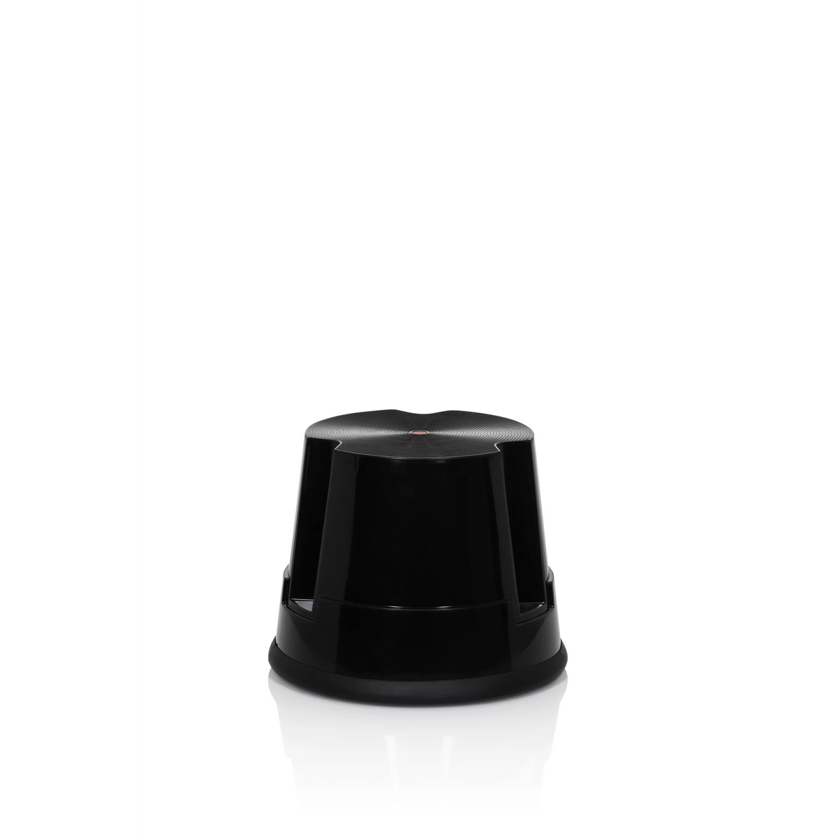 Black Step stool TIO-S with non-slip surface by hjh OFFICE – 360-degree view (front three-quarter view 60°)