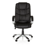 Black Home Office Executive Chair RELAX BY155 with armrests and five-caster base by MyBuero – 360-degree view (front view 0°)