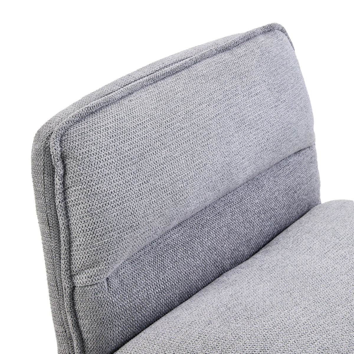 Dark grey fabric upholstery of the backrest of the Lounge Chair Criss-Cross 20 by hjh LIVING