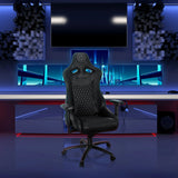 Black Gaming chair GAMEBREAKER SX 04 with quilted seam design and adjustable armrests by hjh OFFICE
