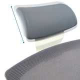 Height-adjustable headrest in grey of the Professional Office Chair CAPTIVO BASE W by hjh OFFICE