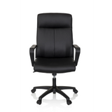 Black Professional Executive Chair LISSO with armrests and five-caster base by hjh OFFICE – 360-degree view (front view 0°)