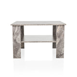 Grey Coffee Table BISMO with a marble-look shelf by hjh LIVING – 360-degree view (front view 0°)