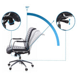 Adjustable backrest and seat height of the Professional Executive Chair ASPERA 10 with a 90 degree tilt angle by hjh OFFICE