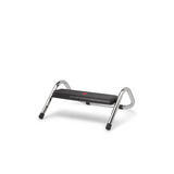 Black Footrest PODI IV with chrome-plated metal frame and rubber feet by hjh OFFICE – 360-degree view (rear view 180°)