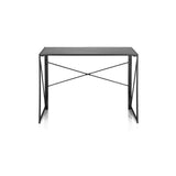 Schwarzer Klappschreibtisch EASY UP MULTI mit einer X-Strebe zur Stabilisierung von hjh OFFICE – 360-Grad-Ansicht (Frontansicht 0°)