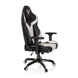 Black and white Gaming chair PROMOTER I with armrests and a five-caster base by hjh OFFICE – 360-degree view (front three-quarter view 60°)