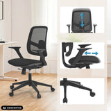 Home Office Chair Malio in black with adjustable backrest and armrests by hjh OFFICE (AI-generated image)