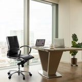 Black Professional Executive Chair PARMA 10 with chrome frame and armrests by hjh OFFICE