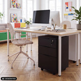 Black Mobile Drawer Unit DAVIK with three drawers and a lock by hjh OFFICE