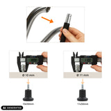Sizing for 5 x STAND Nr. 11 chair glides with 10 mm and 11 mm diameters by hjh OFFICE (AI-generated image)