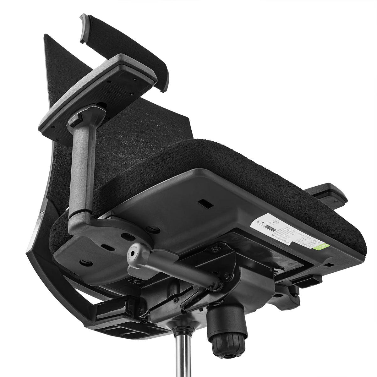 Underside of the seat and mechanism of the Professional Office Chair PORTO MAX HIGH I in black by hjh OFFICE
