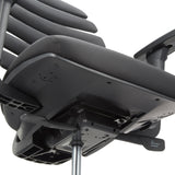 Underside of the seat and adjustment mechanism of the ERGO LINE II WORK counter chair in black by hjh OFFICE
