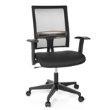 Black Home Office Chair OFFICE R8 with mesh back and five-caster base by hjh OFFICE – 360-degree view (front view 20°)