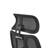 Adjustable headrest with mesh cover of the Filaro Professional Office Chair in black by hjh OFFICE