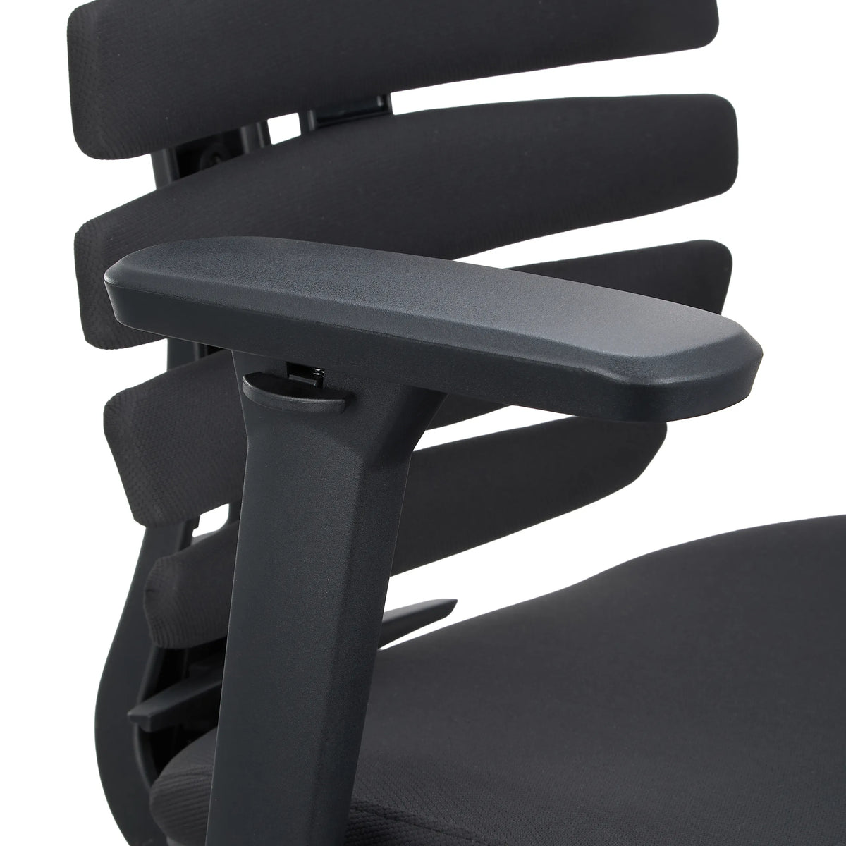 Black armrest of the ERGO LINE II WORK counter chair with a plastic surface by hjh OFFICE
