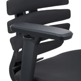 Black armrest of the ERGO LINE II WORK counter chair with a plastic surface by hjh OFFICE