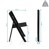 Dimensional drawing of the Outdoor chair TRAVANO 1 with a height of 89 cm and a width of 47 cm by hjh LIVING