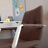 Armrest with brown upholstery of the SARANTO II Home Office Chair by hjh OFFICE