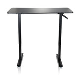 Black Standing desk STAND CR with a crank for height adjustment by hjh OFFICE – 360-degree view (front view 0°)