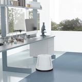 Grey Step stool TIO-S with white body and black base ring by hjh OFFICE
