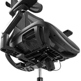 Underside of the seat and mechanism of the Ergo U2 Pro3 Professional Office Chair with black nylon mesh by hjh OFFICE