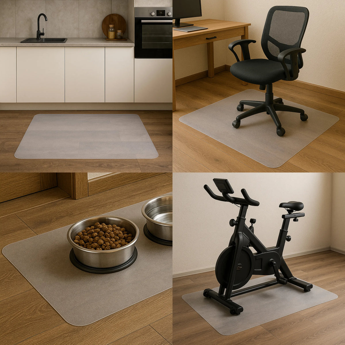 Office Mat FORTIFLEX in milky white for hard floors for various applications by hjh OFFICE