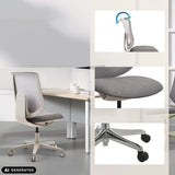 Grey Home Office Chair Sitflex Lady with details of the backrest, seat and castors by hjh OFFICE (AI-generated image)