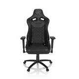 Black Gaming chair GAMEBREAKER SX 04 with quilted backrest and five-caster base by hjh OFFICE – 360-degree view (front view 0°)