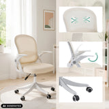 Beige Naluro Home Office Chair with breathable backrest and castor base by hjh OFFICE (AI-generated image)