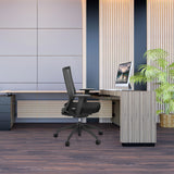 Black Professional Office Chair ASPEN with mesh backrest at a desk by hjh OFFICE