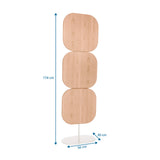 Dimensional drawing of the Partition wall FLEXMIUT W with a height of 174 cm and a base of 50 x 30 cm by hjh OFFICE